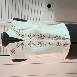 Ann Taylor sleeveless linen and silk top